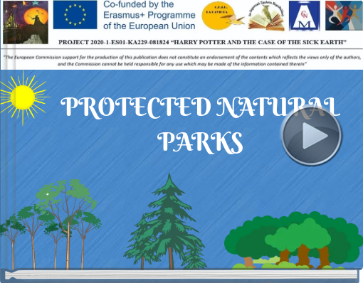 Book titled 'PROTECTED NATURAL PARKS'
