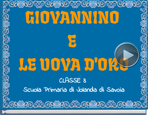 Book titled 'GIOVANNINO E LE UOVA D'ORO'