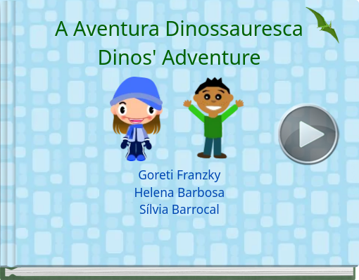Book titled 'A Aventura Dinossauresca Dinos' Adventure'