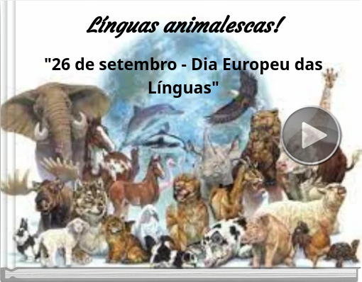 Book titled 'Línguas animalescas!'