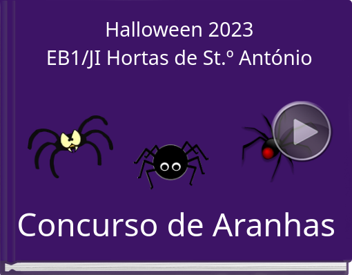 Book titled 'Halloween 2023 EB1/JI Hortas de St.º António'