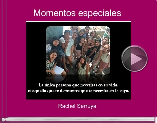 Book titled 'Momentos especiales'