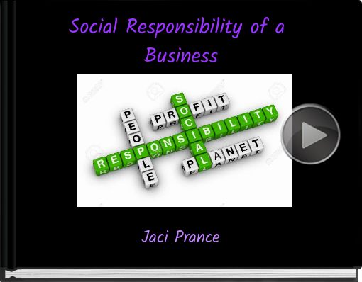 Book titled 'Social Responsibility of a Business'