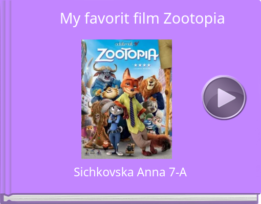 Book titled 'My favorit film Zootopia'