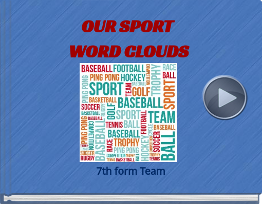 Book titled 'OUR SPORT WORD CLOUDS'