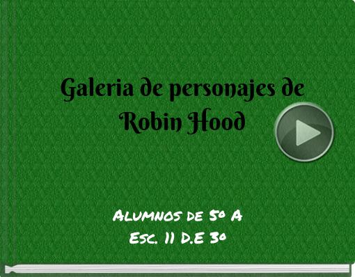 Book titled 'Galeria  de  personajes  deRobin Hood'