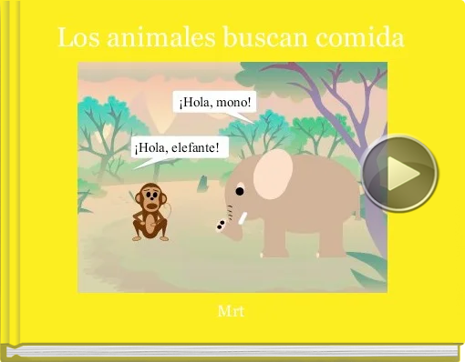 Book titled 'Los animales buscan comida'