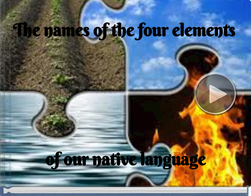 Book titled 'The names of the four elements'