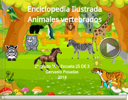 Book titled 'Enciclopedia Ilustrada  Animales vertebrados'