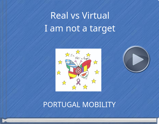 Book titled 'Real vs VirtualI am not a target'