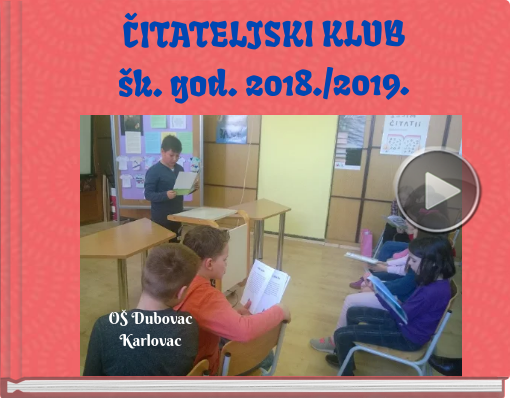Book titled 'ČITATELJSKI KLUBšk. god. 2018./2019.'
