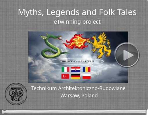 Book titled 'Myths, Legends and Folk Tales eTwinning project'