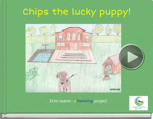 Book titled 'Chips the lucky puppy!'