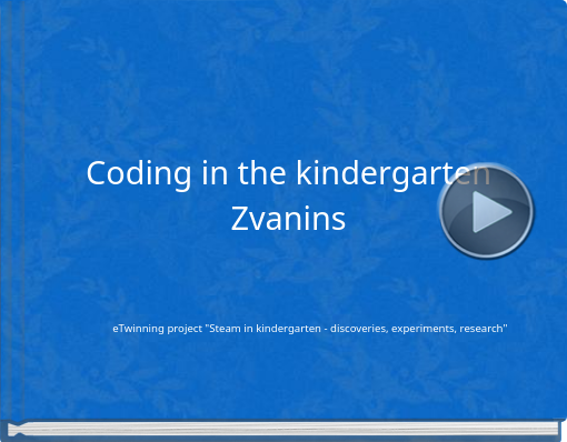 Book titled 'Coding in the kindergarten Zvanins'