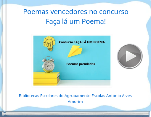 Book titled 'Poemas vencedores no concursoFaça lá um Poema!'
