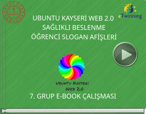 Book titled 'UBUNTU KAYSERİ WEB 2.0 SAĞLIKLI BESLENMEÖĞRENCİ SLOGAN AFİŞLERİ'
