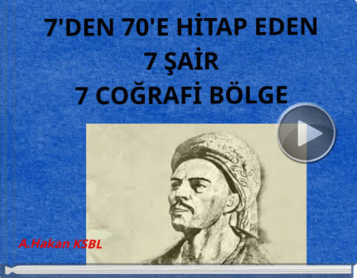Book titled '7'DEN 70'E HİTAP EDEN7 ŞAİR7 COĞRAFİ BÖLGE'