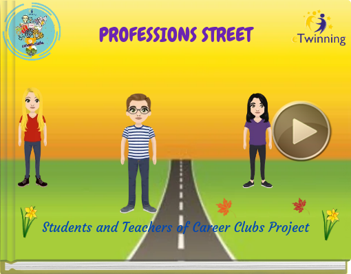Book titled 'PROFESSIONS STREET Students and Teachers of Career Clubs Project'