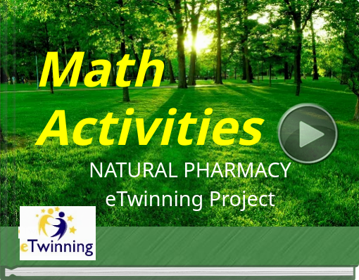 Book titled 'Math ActivitiesNATURAL PHARMACY eTwinning Project'