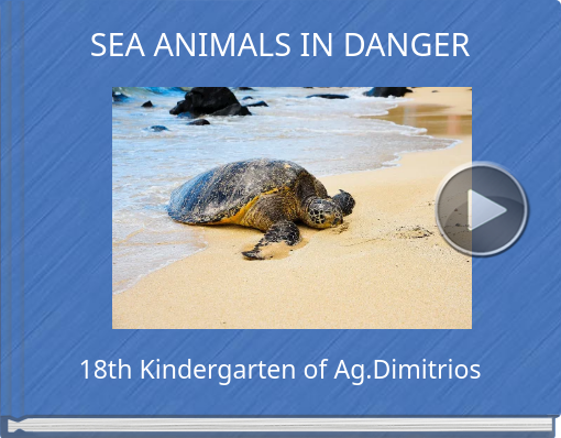 Book titled 'SEA ANIMALS IN DANGER'