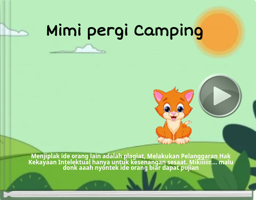 Book titled 'Mimi pergi Camping'