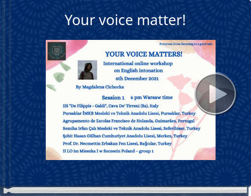 Book titled 'Your voice matter!'