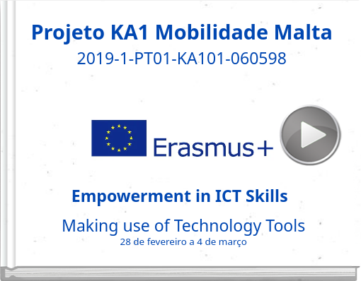 Book titled 'Projeto KA1 Mobilidade Malta2019-1-PT01-KA101-060598Empowerment in ICT Skills'