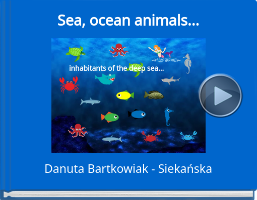 Book titled 'Sea, ocean animals...'
