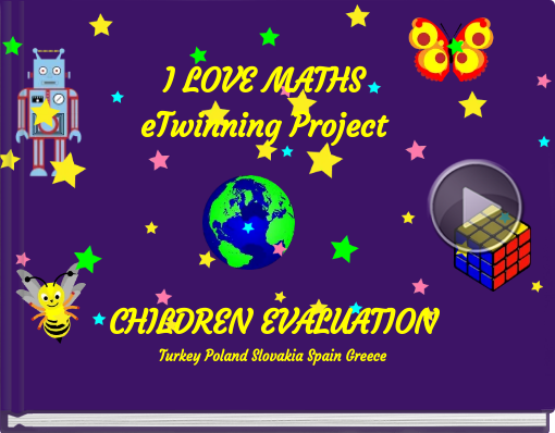 Book titled 'I LOVE MATHSeTwinning Project'