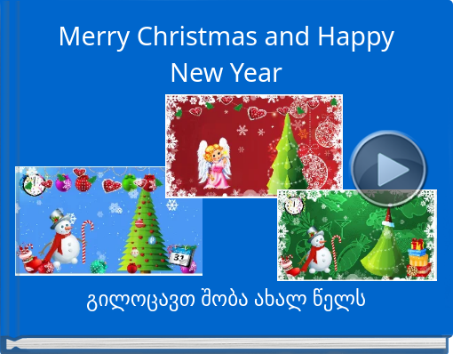 Book titled 'Merry Christmas and Happy New Year'