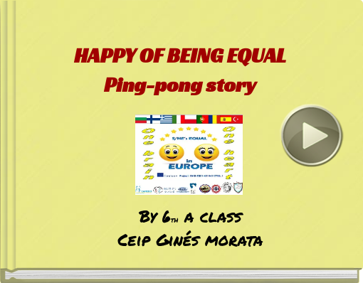 Book titled 'HAPPY OF BEING EQUAL Ping-pong story'