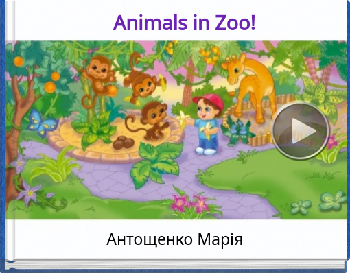 Book titled 'Animals in Zoo!'