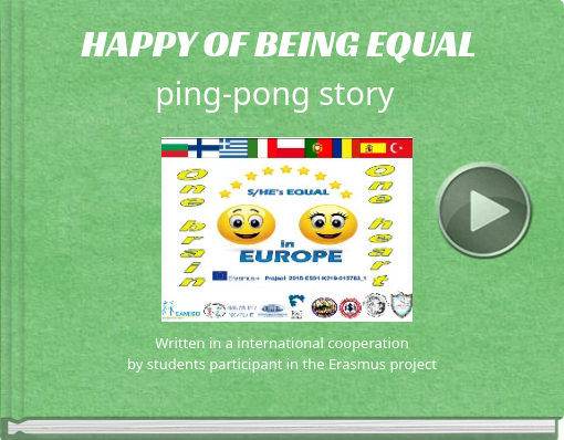 Book titled 'HAPPY OF BEING EQUALping-pong story'