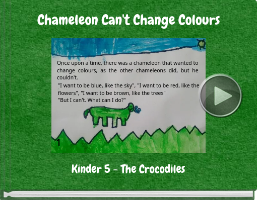 Book titled 'Chameleon Can't Change Colours'