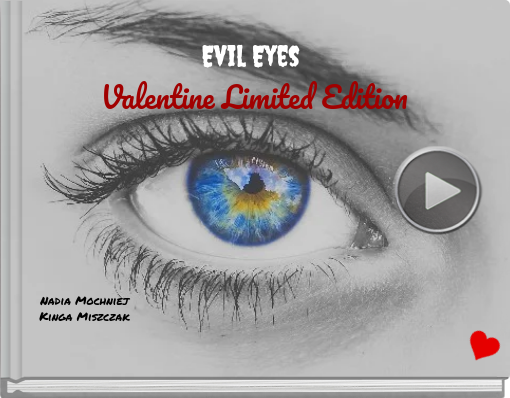Book titled 'Evil Eyes Valentine Limited Edition'