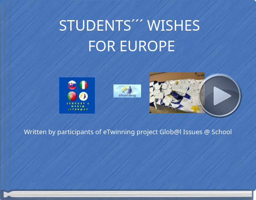 Book titled 'STUDENTS´´´   WISHES FOR EUROPE'
