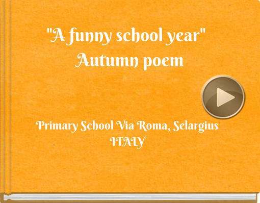 Book titled ''A funny school year'  Autumn poem'