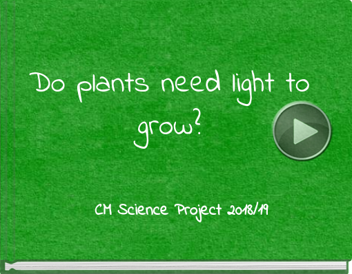 Book titled 'Do plants need light to grow?'