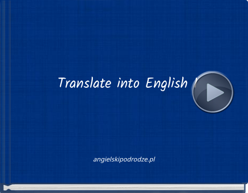 Book titled 'Translate into English 1'