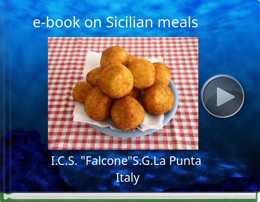 Book titled 'e-book on Sicilian meals'