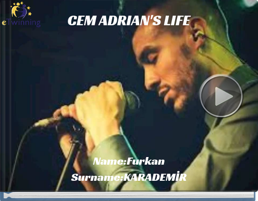 Book titled 'CEM ADRIAN'S LIFE'