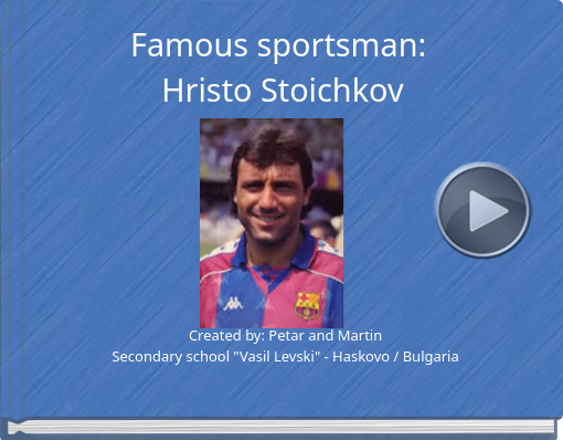 Book titled 'Famous sportsman: Hristo Stoichkov'
