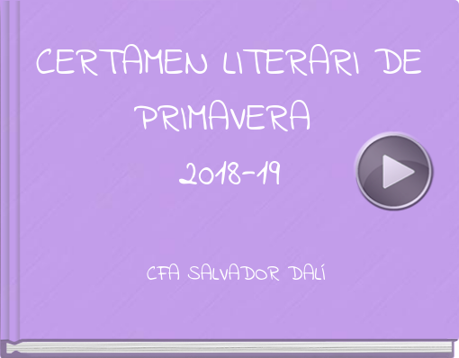 Book titled 'CERTAMEN LITERARI DE PRIMAVERA 2018-19'