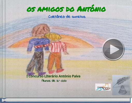 Book titled 'os amigos do António Coletânea de sonetos'