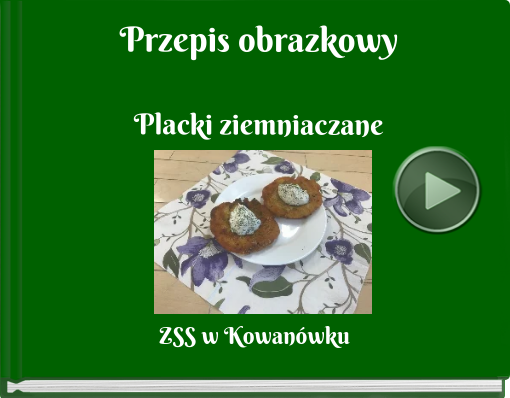Book titled 'Przepis obrazkowyPlacki ziemniaczane'