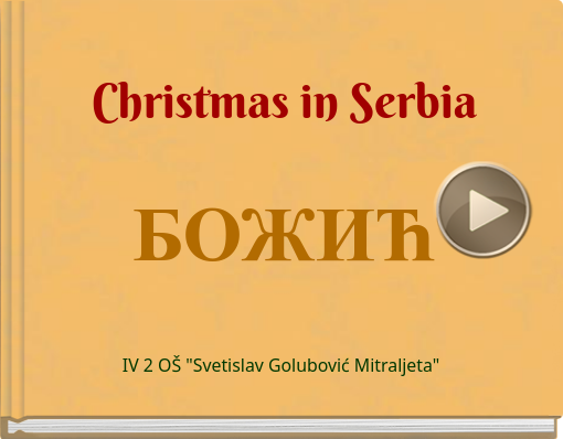 Book titled 'Christmas in SerbiaБОЖИЋ'