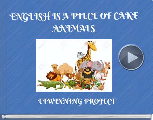 Book titled 'ENGLISH IS A PIECE OF CAKEANIMALS'
