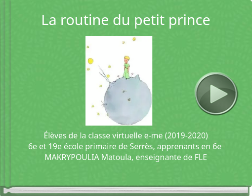 Book titled 'La routine du petit prince'