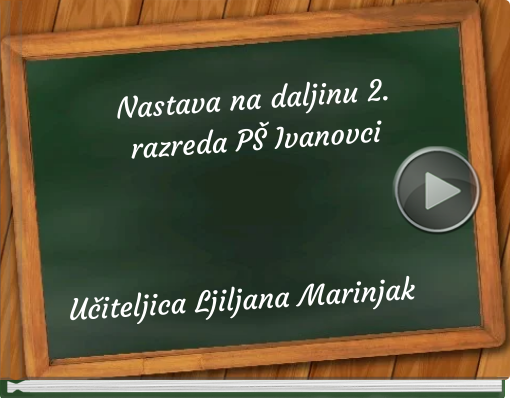 Book titled 'Nastava na daljinu 2. razreda PŠ Ivanovci'