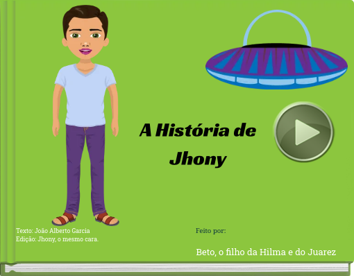 Book titled 'A História de Jhony'